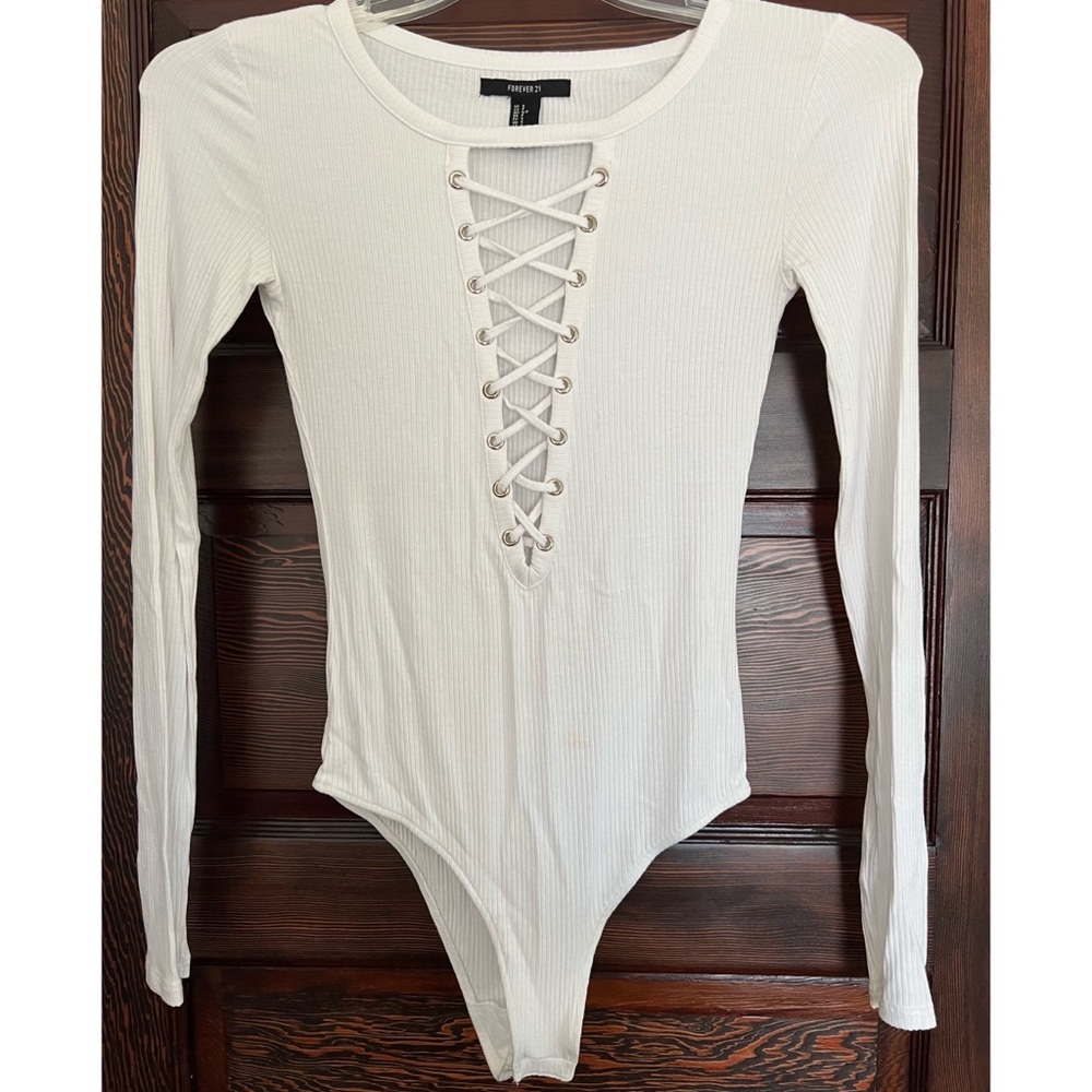Forever 21 Lace-up Bodysuit